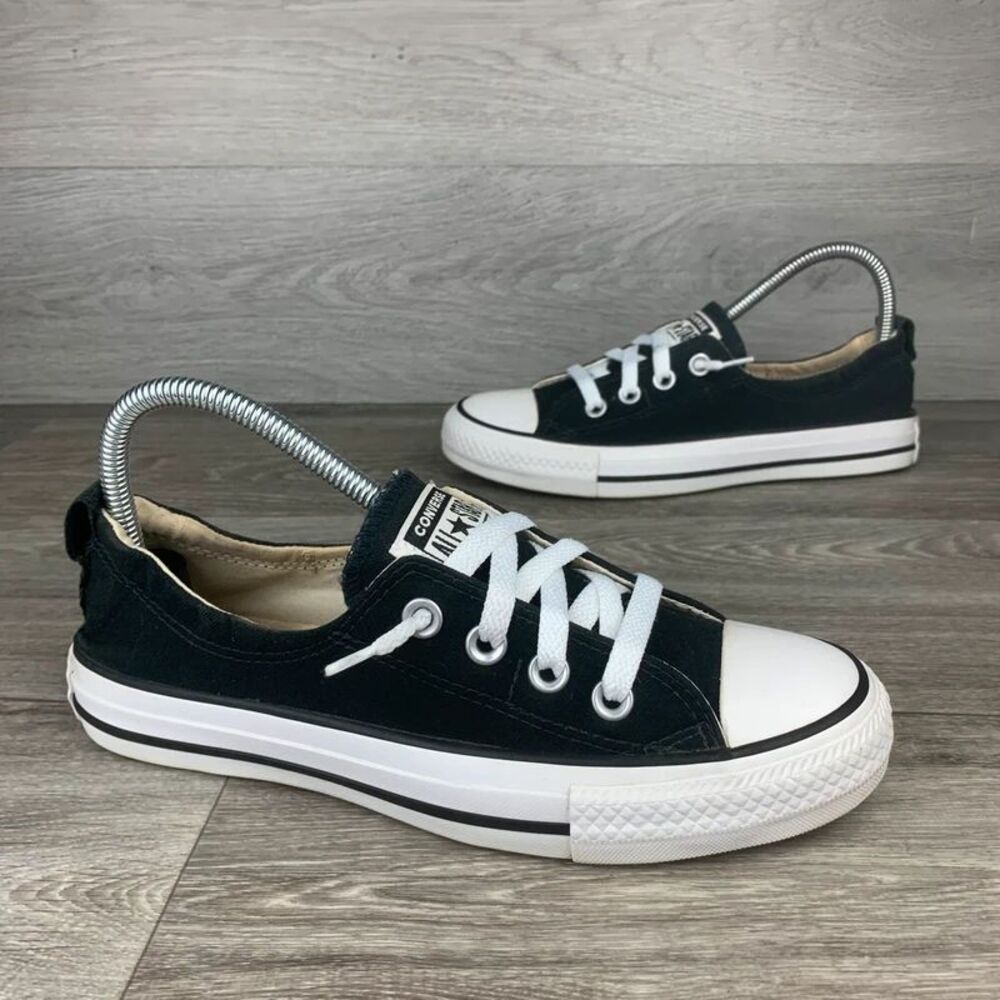 Black/White Converse chuck taylor Shoreline slip-on shoes womens size 7